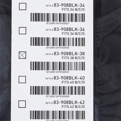 SUPPORT, SURGI-BRA II BREAST COTTON BLK LF 38B/C/D