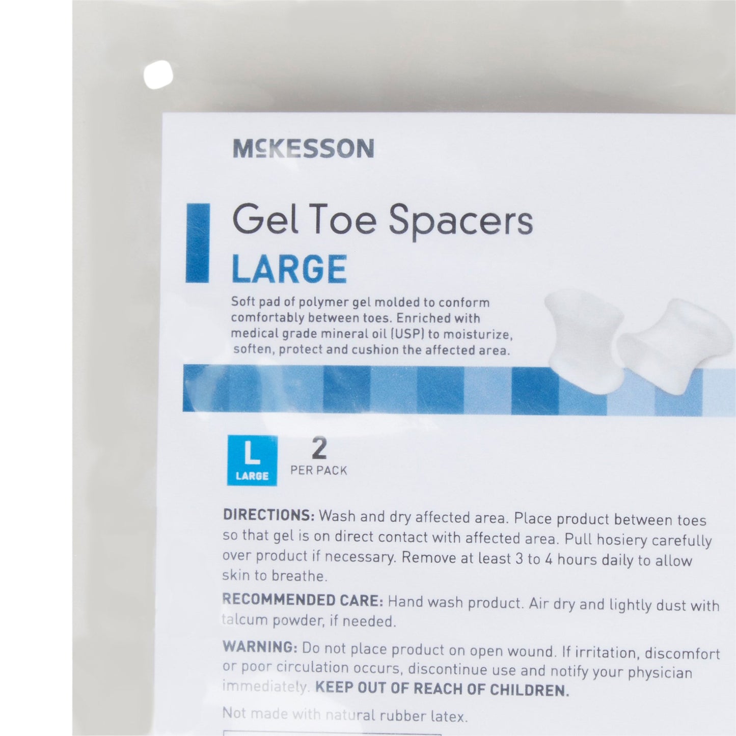 TOE SPACER, GEL THIN LG (2EA/P(2/PK)
