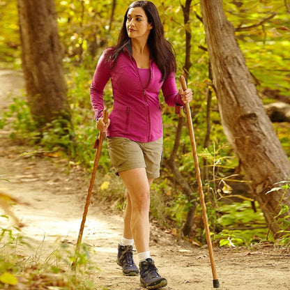 STICK, WALKING WOOD BRAZOS 48 TWISTED FITNESS WALKER RED 48"