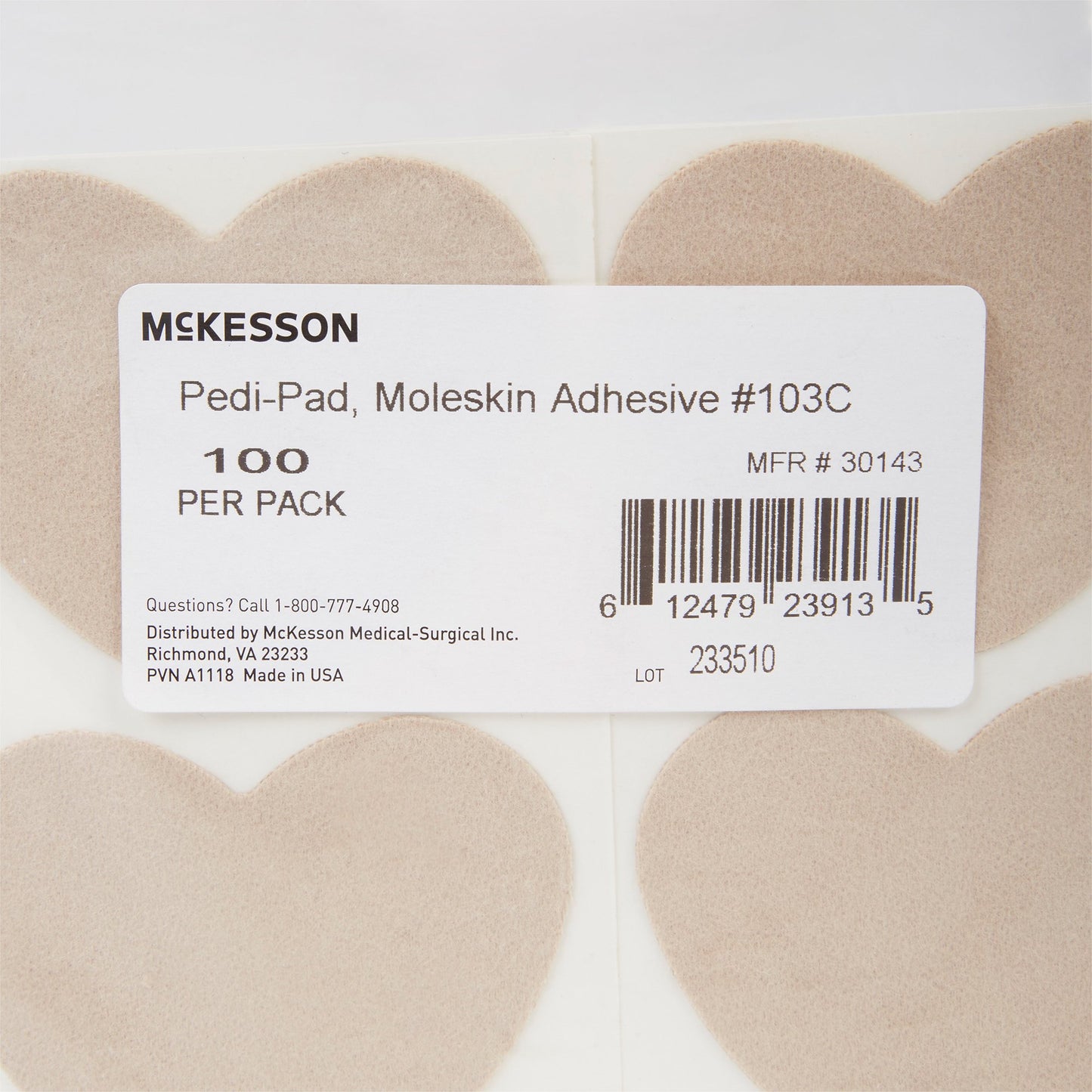 PEDI-PAD, MOLESKIN ADH #103-C /PK 10PK/CS)