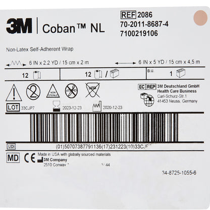 BANDAGE, COBAN LF 6"X5YDS (12RL/CS) 3M