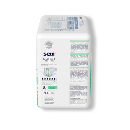BRIEF, INCONT SENI SUPER PLUS SM 22"-31" (12/PK 4PK/CS)