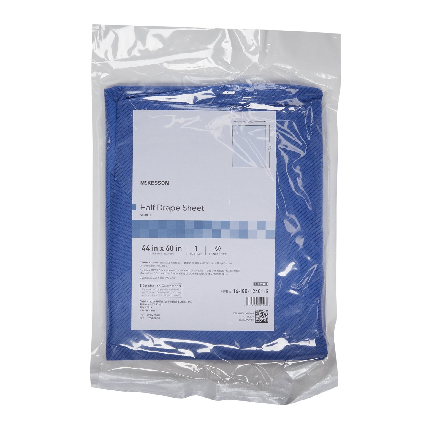 DRAPE, SURGICAL HALF DRAPE STR44"X60" (22/CS)