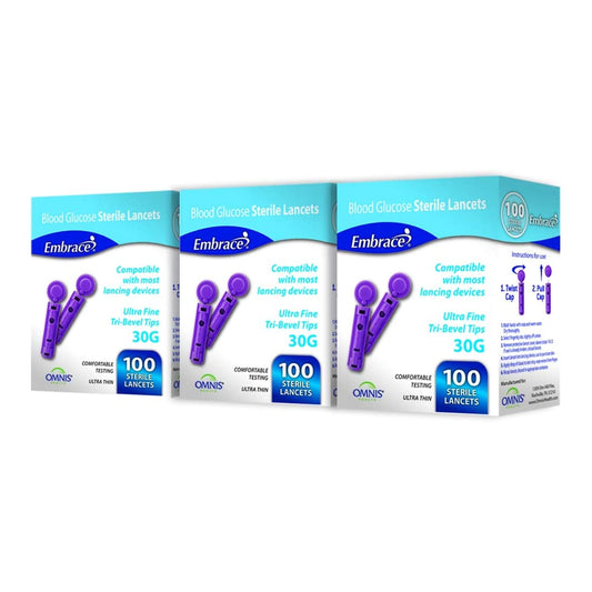 LANCETS, EMBRACE SAFETY 30G (100/BX 50BX/CS)