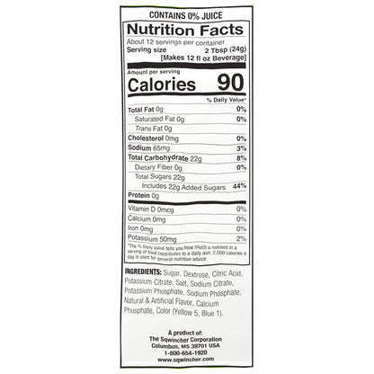 SQWINCHER, PDR MIX LMN LIME MAKES 1GL (20/BX 4BX/CS)