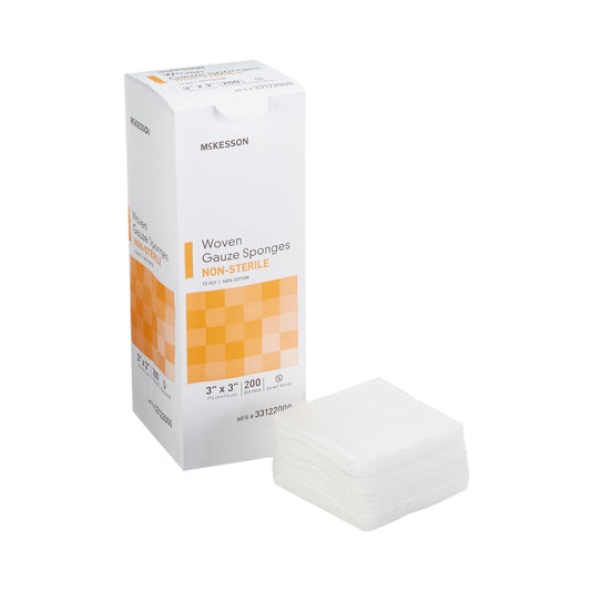 SPONGE, GAUZE 12PLY N/S 3"X3" (200/PK 20PK/CS)