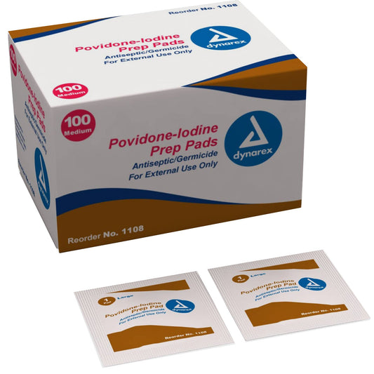PREP PAD, POVIDONE MED (100/BX10BX/CS)