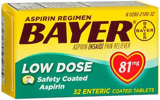 ASPIRIN, TAB 81MG (32/BT)
