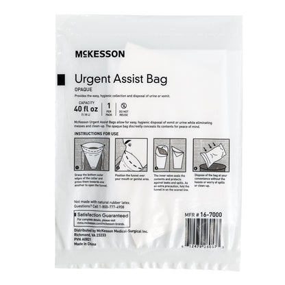 BAG, VOMIT WHT OPAQUE 40OZ (12EA/BG 20BG/CS)