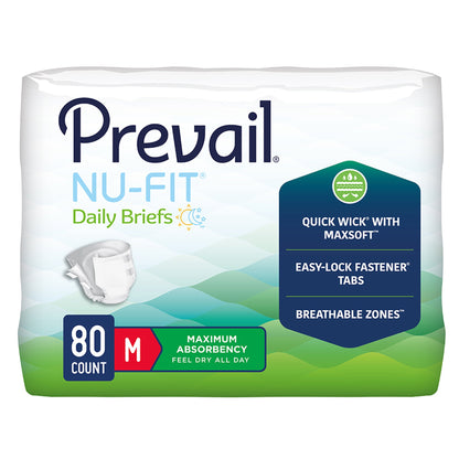 BRIEF, PREVAIL NUFIT MAX ABSRBADLT MED (20/BG 4BG/CS)