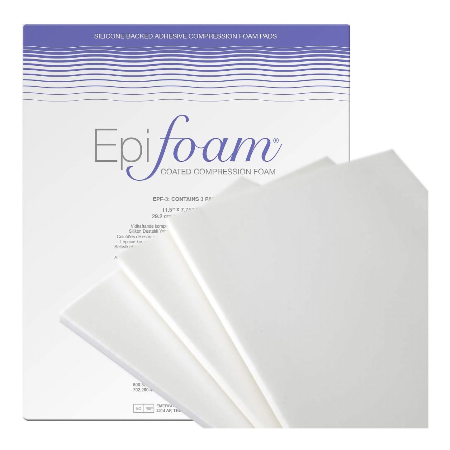 PAD, BANDAGE COMPRSN EPIFOAM PAD NS 7.5X11" (3/PK)
