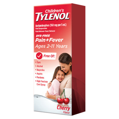 TYLENOL, ORAL SUSP CHLD 160ML/5ML 4OZ CHERRY D/F