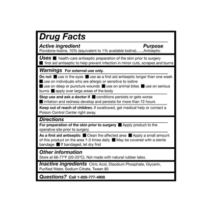 SOLUTION, PVP PREP 8OZ (24/CS)