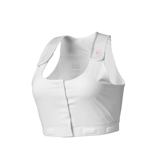 BRA, PST-OP LARISSA W/PCKT PUFF DRN TAB WHT XSM (36/CS)