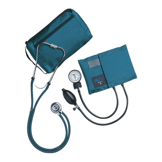 ANEROID SPHYGMOMANOMETER/STETHCOMBO KIT, BP MANUAL TEAL
