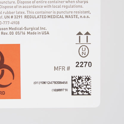 CONTAINER, SHARPS CLR 5.4QT WALL MOUNT (20/CS)