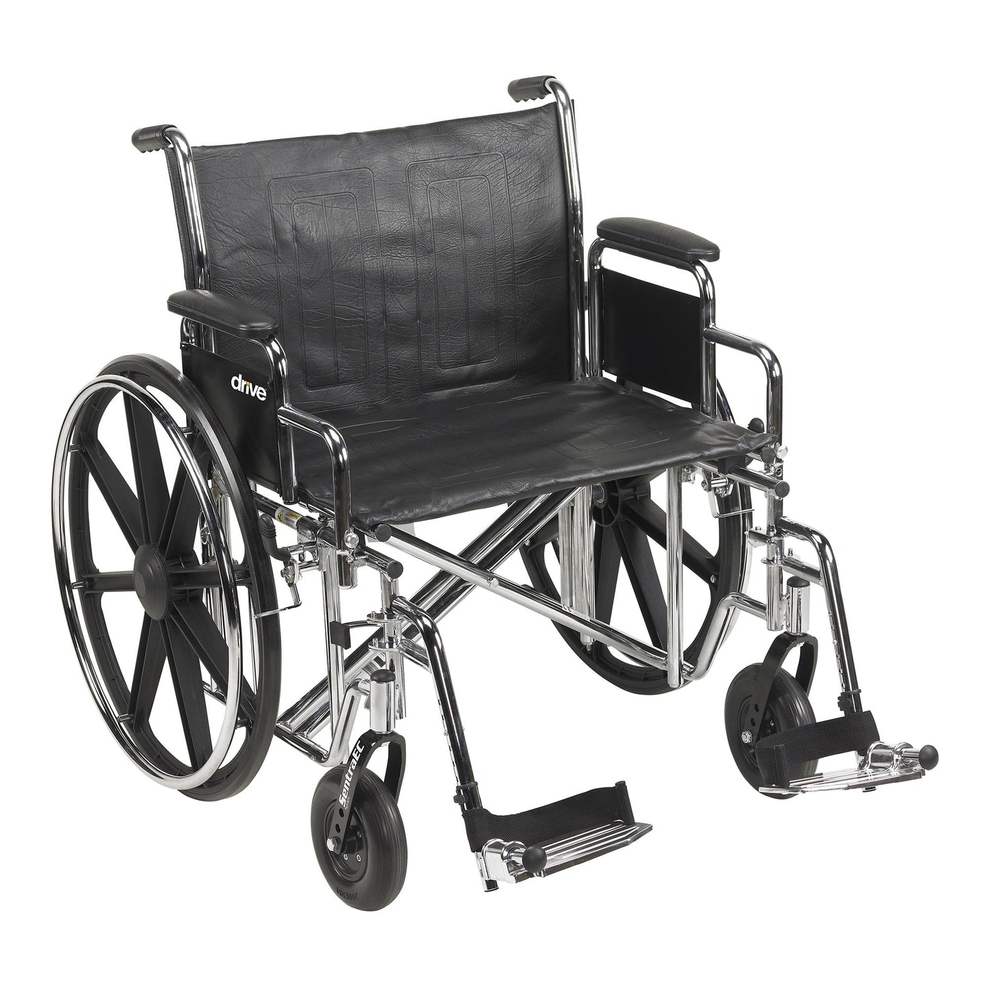 WHEELCHAIR, HD DUAL CROSS BRACE DDA SF 24" 450LBS