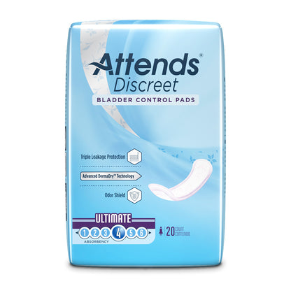 PAD, BLADDER CNTRL ULTIMATE ATTENDS DISCREET (20/BG 10BG/CS)