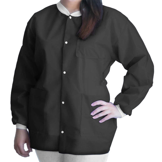 COAT, LAB FITME BLK 2XLG (10/BG 5BG/CS)