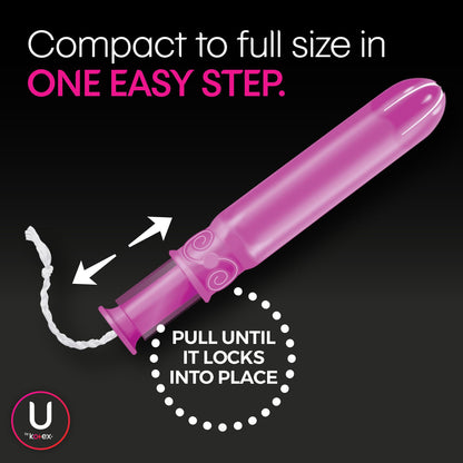 TAMPON, U BY KOTEX CLICK SUPE R PREM ABSRB (16/PK 8PK/CS)