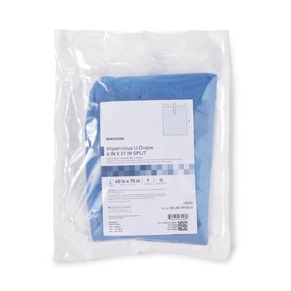 DRAPE, SURGICAL ORTHO IMPERVIOUS W/SPLIT LG 60"X70" (30/CS)