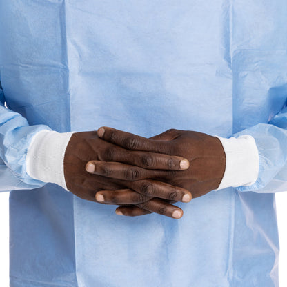 GOWN, IMP KNIT CUFF BLU (10/PK10PK/CS)