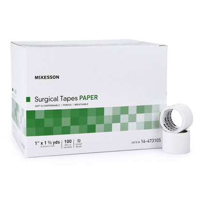 TAPE, ADHSV PAPER 1"X1 1/2YDS (100RL/BX 8BX/CS)