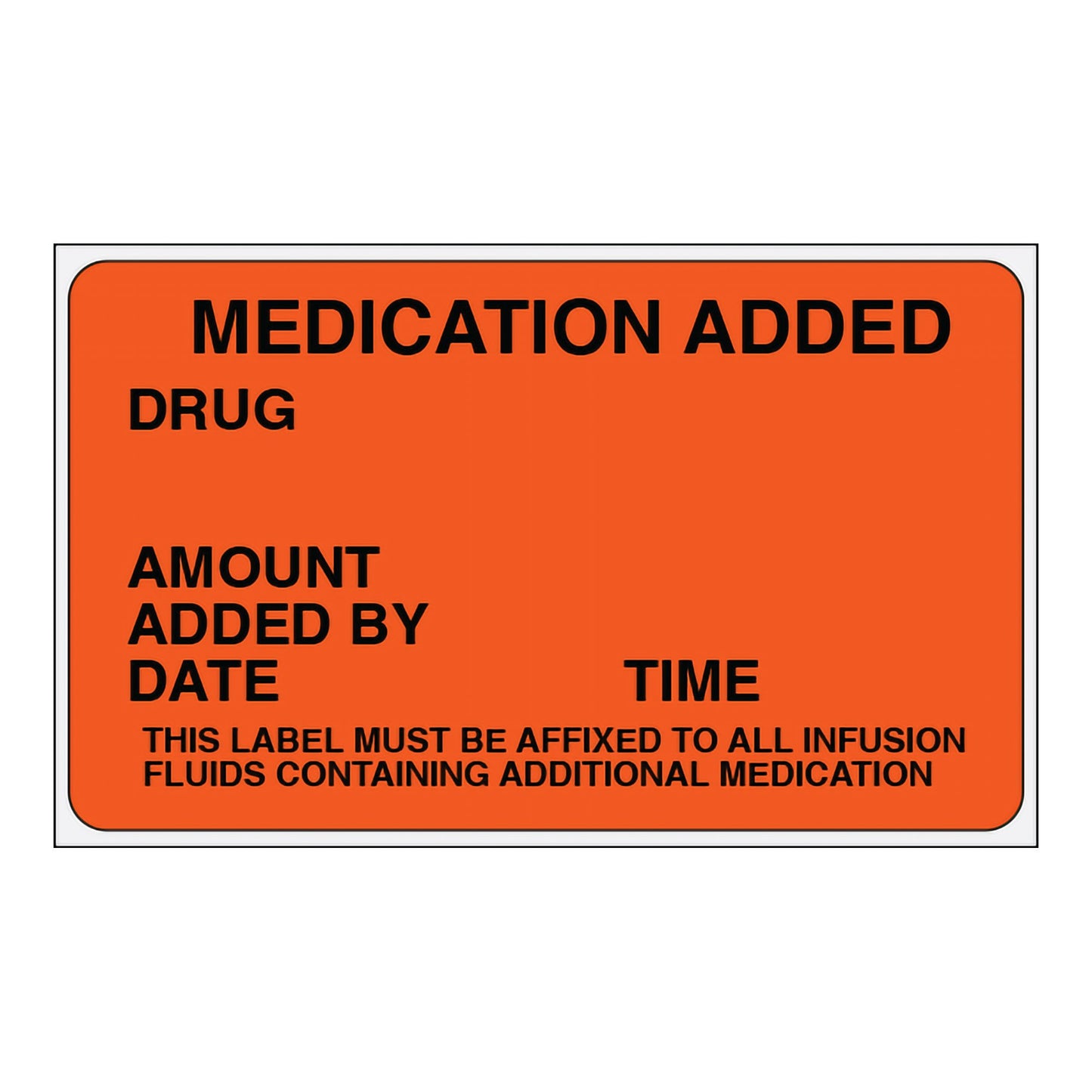 LABEL, MEDICATION ADDED FLUORSCENT RED (1000/RL)