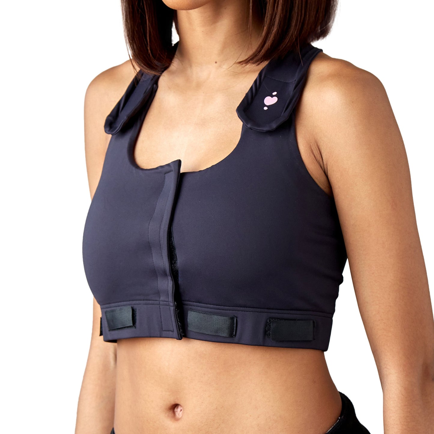BRA, PST-OP LARISSA W/PCKT PUFF DRN TAB BLK LG (36/CS)