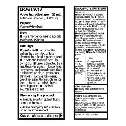 INSTA-CHAR SORBITOL, SUSP PED CHERRY 25MG/4OZ 4OZ