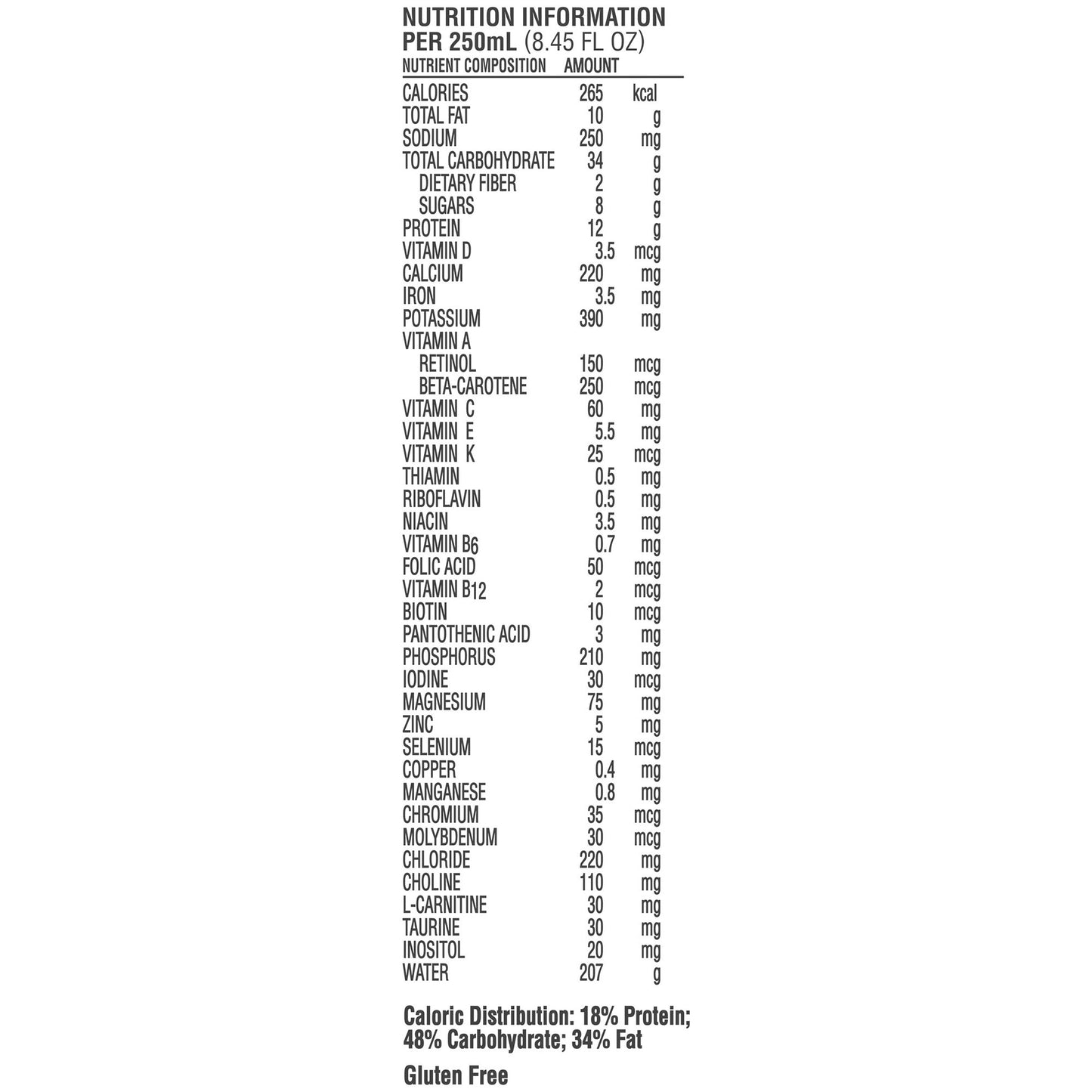 COMPLEAT, UNFLAV 250ML (24/CS)