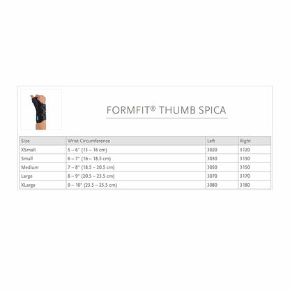 THUMB SPLINT, SPICA FORMFIT LTLG 8"