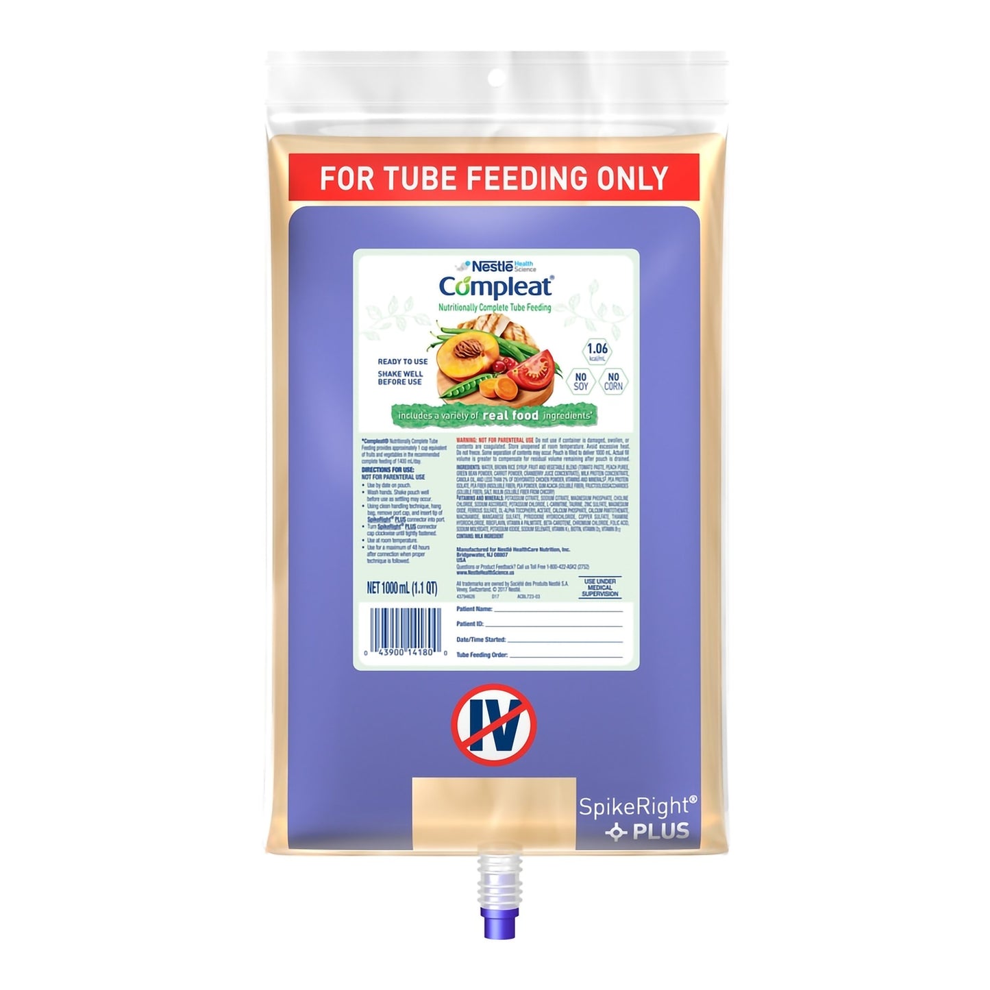 COMPLEAT, CLSD SYSTEM 1000ML (6/CS)