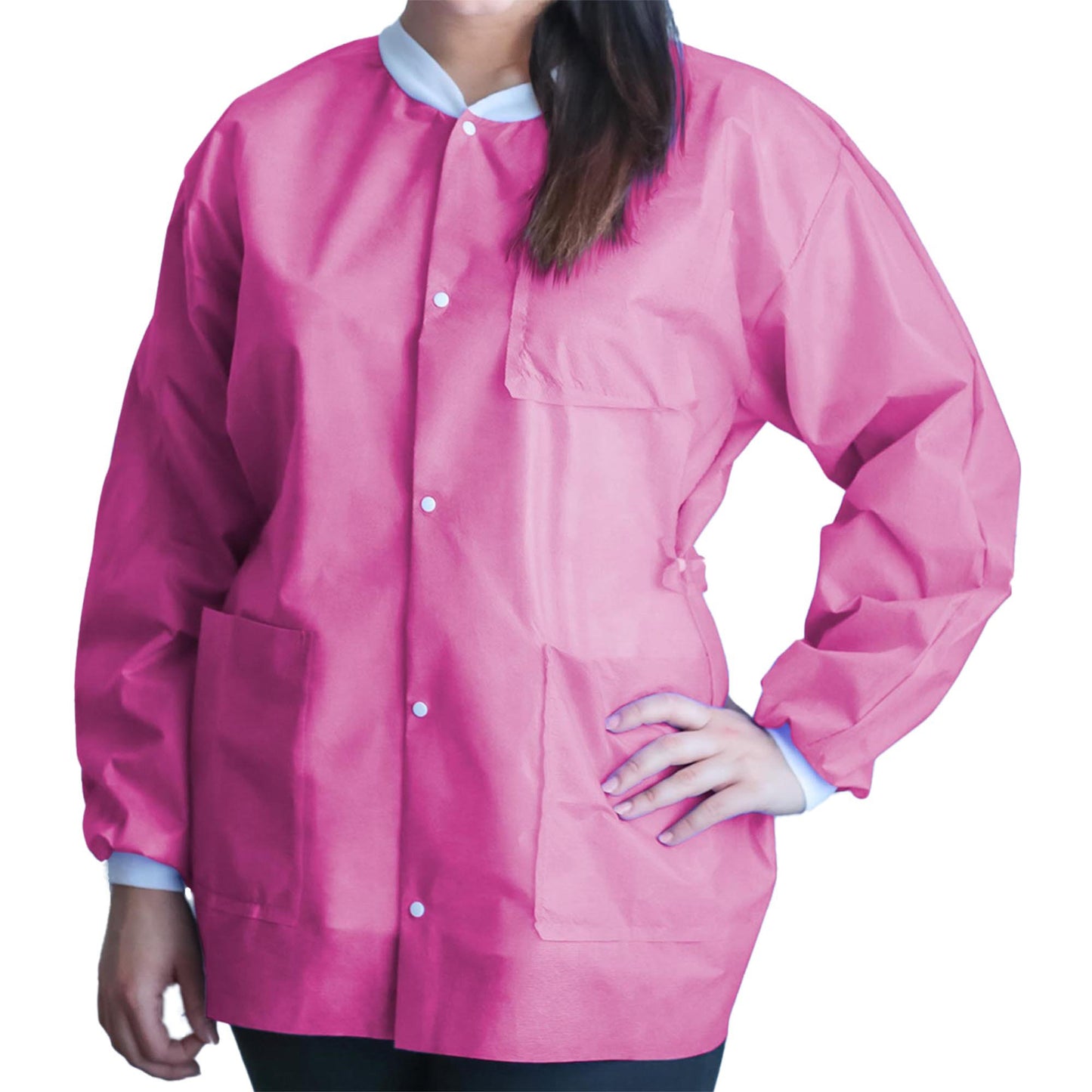 COAT, LAB FITME BUBBLEGUM PNK MED (10/BG 5BG/CS)