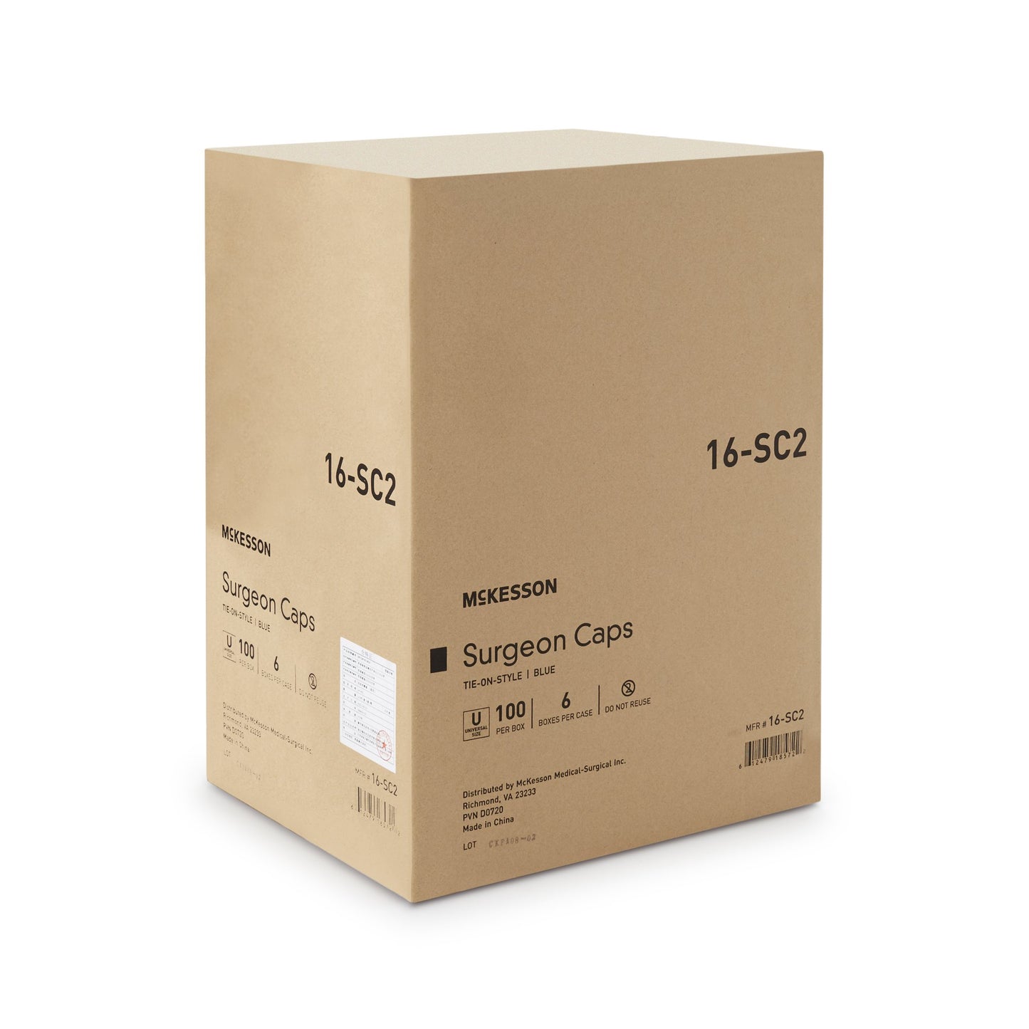 CAP, SURGEON LF UNIV BLU (100/BX 6BX/CS)
