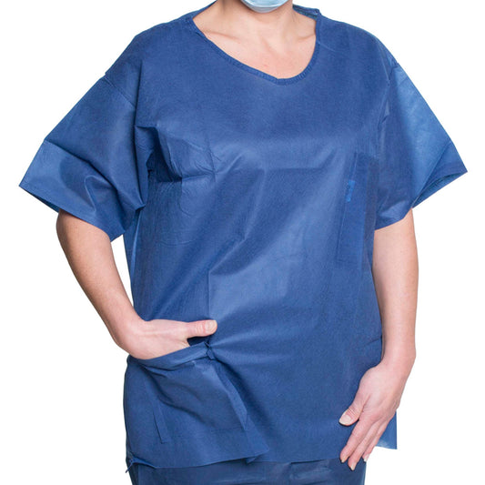 SHIRT, SCRUB DISP DK BLU SM (10/BG 5/BG/CS)