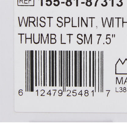WRIST SPLINT, W/ABDUCTED THUMBLT SM 7.5"