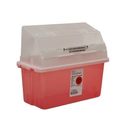 CONTAINER, SHARPS TRANSP RED 5QT (14/CS)