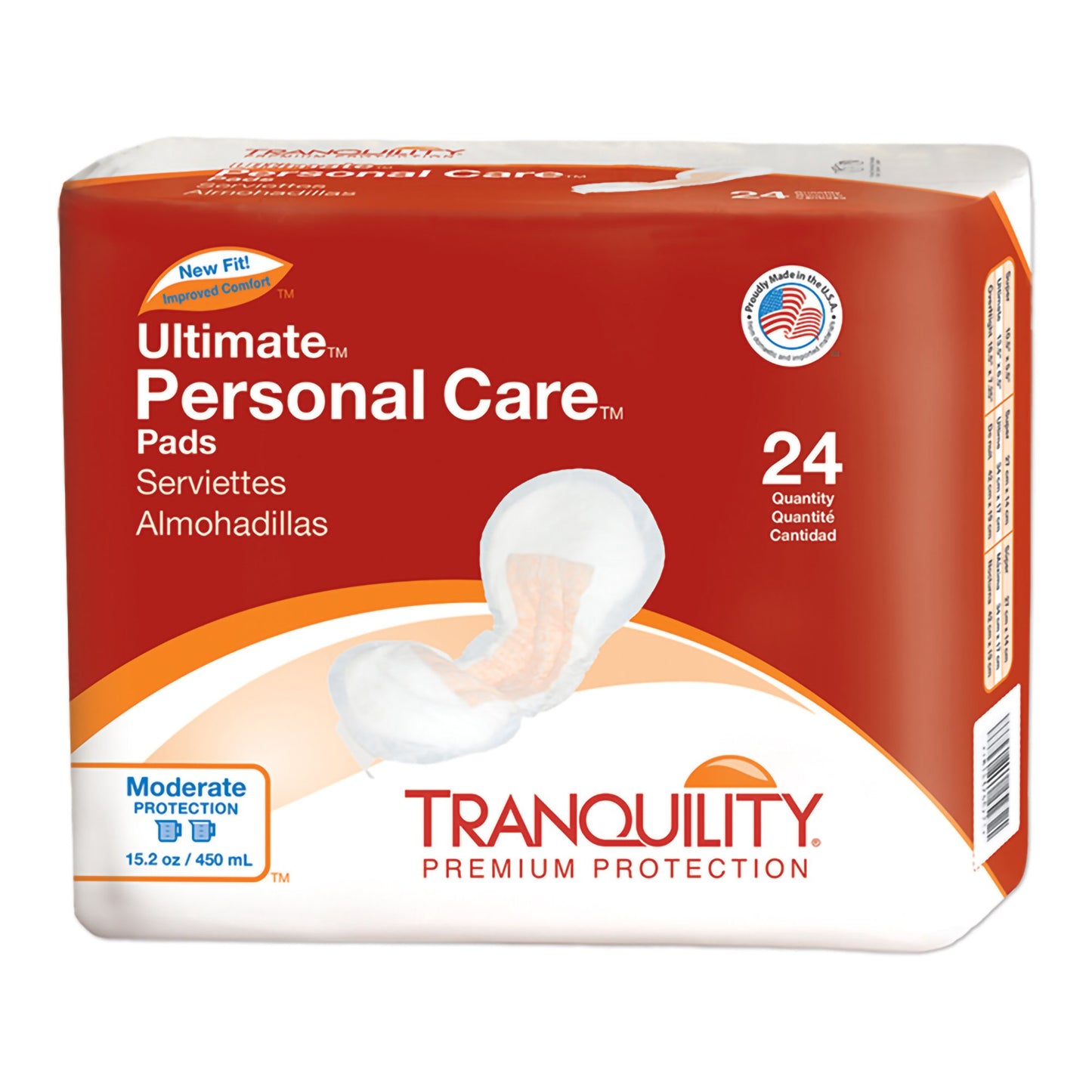 PAD, INCONT TRANQUILITY ULTIMATE 450ML (24/BG 4BG/CS)