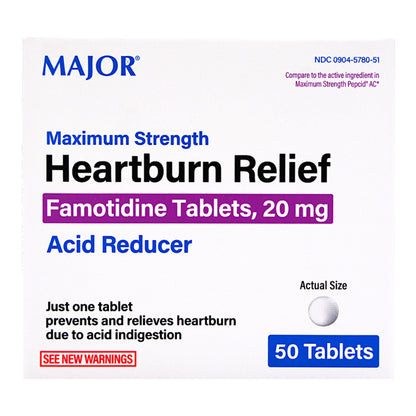 HEARTBURN RELIEF, TAB 20MG (50/BT)