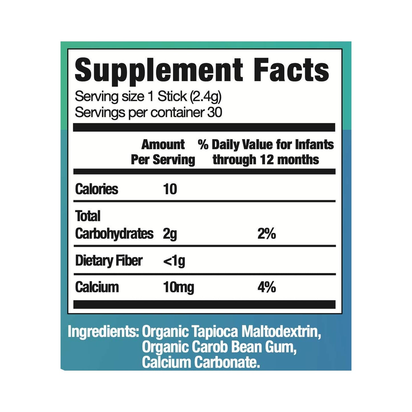 THICKENER, MILK ORGANIC GELMIXBREAST/FORM (30/BX 12BX/CS)