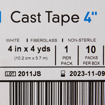 TAPE, CAST WHT LF 4"X4YDS (10RL/BX)