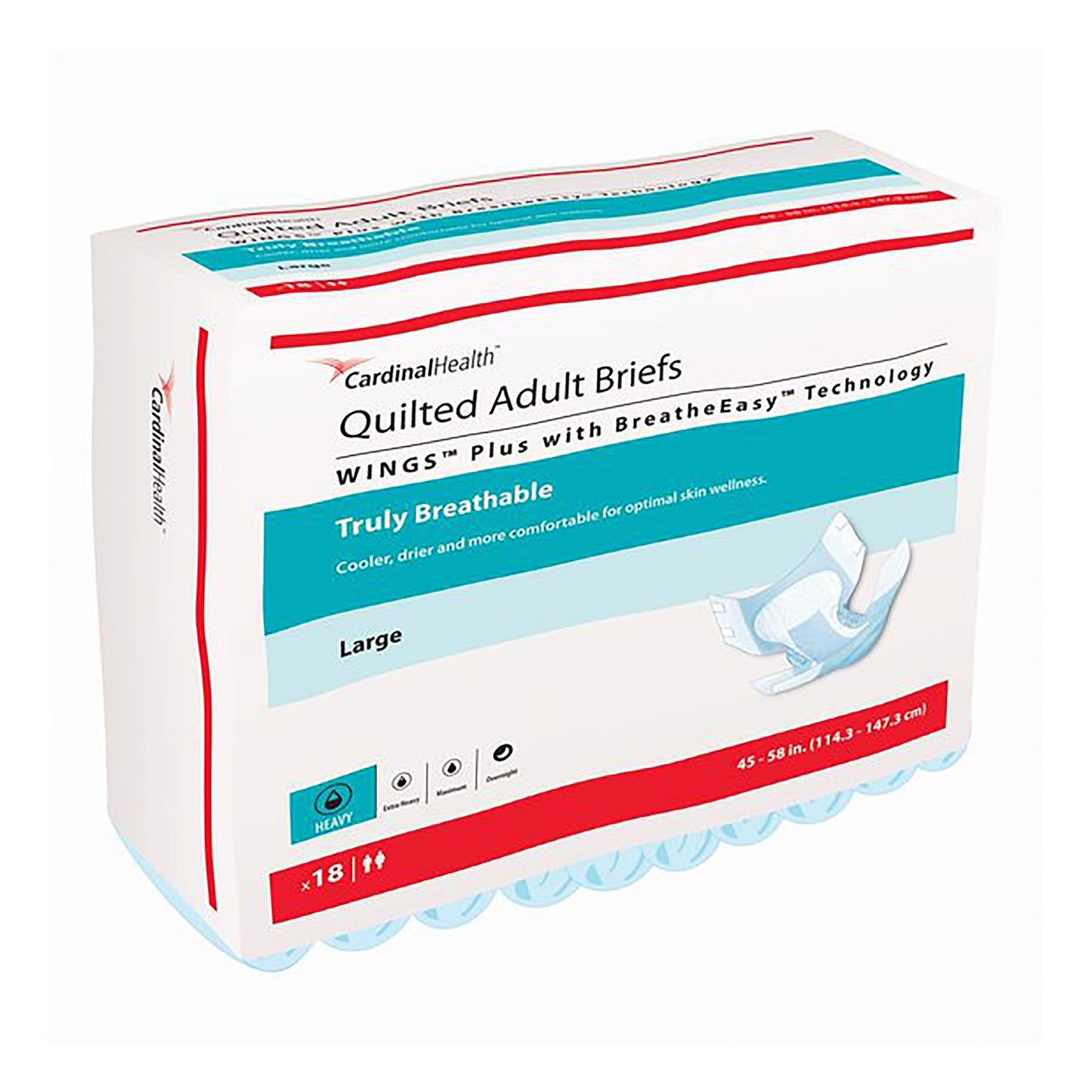 BRIEF, QUILTED PLUS BREATHE EASY XLG (15EA/BG 4BG/CS)