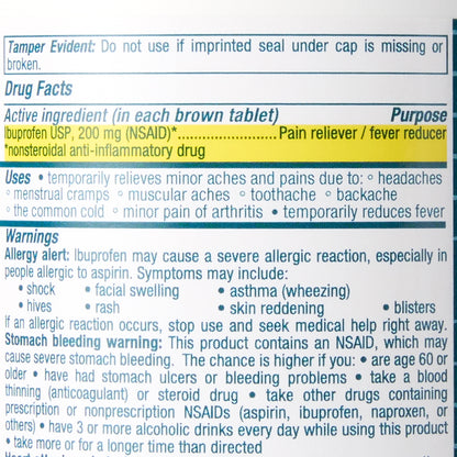 IBUPROFEN, TAB 200MG (1000/BT 12BT/CS)