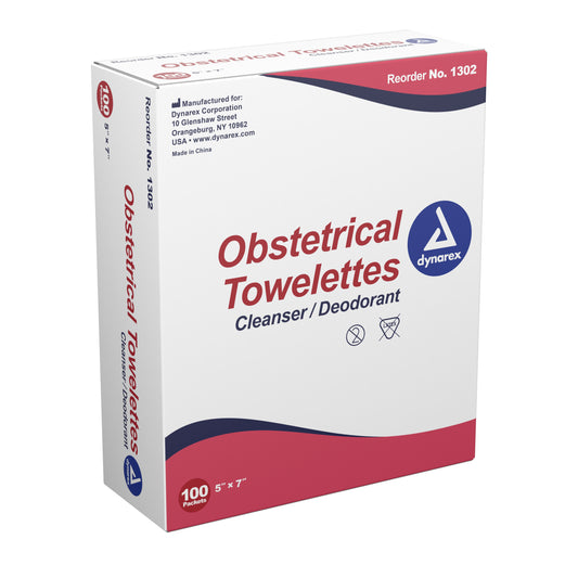 TOWELETTE, MOIST OB IND WRAP 5"X7" (100/BX 10BX/CS)