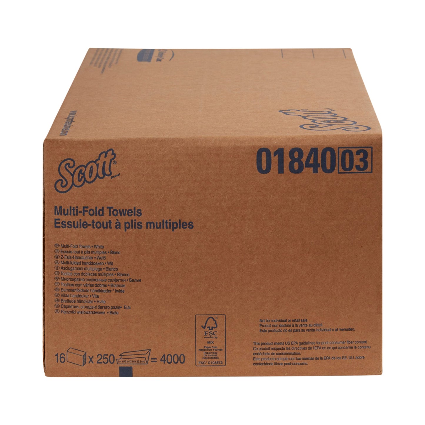TOWEL, PAPER TRADITION MULTI-FOLD 1PLY (250/PK 16P KIMCON