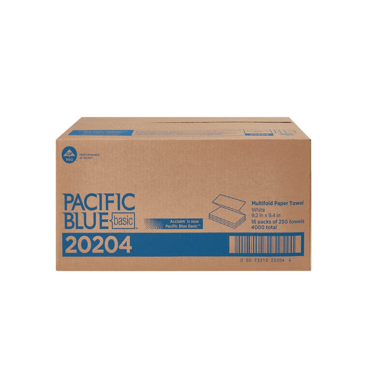 TOWEL, PAPER MULTI-FOLD WHT (250/PK 16PK/CS)