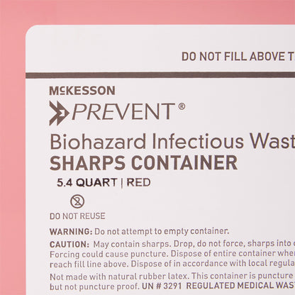 CONTAINER, SHARPS RED 5.4QT WALL MOUNT (20/CS)