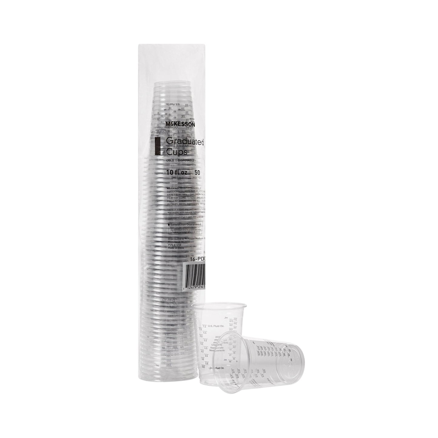 CUP, DRINKING GRADUATED PLAS CLR 10 OZ (50/SL 20SL/CS)