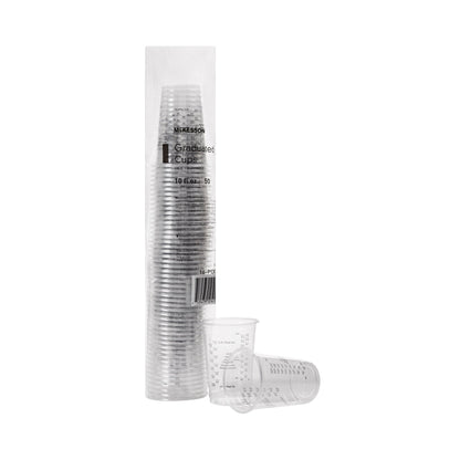 CUP, DRINKING GRADUATED PLAS CLR 10 OZ (50/SL 20SL/CS)